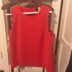 J crew red top